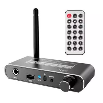 Беспроводной преобразователь - совместимый с 5.2 приемник Поддержка SB disk Play с микрофоном Дистанционное управление