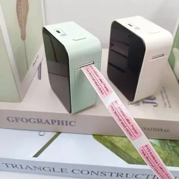 Беспроводной принтер этикеток P15 Портативный Bluetooth Термопринтер Этикеток Ручной Мини Машина С Самоклеящейся Лентой Для Домашнего Офиса белый