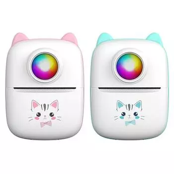 Беспроводной принтер Inkless BT 200 точек на дюйм 1000 мАч Карманный фотопринтер No Ink Print розовый