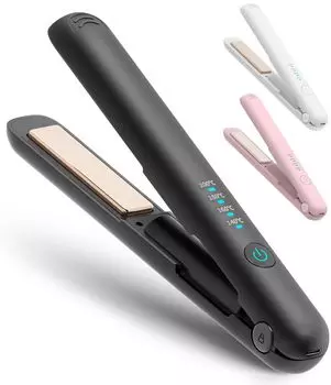 Беспроводной профессиональный утюжок для волос 2WAY Hair Professional 3200 мАч Большая регулировка температуры от до Автоматическое питание Предотвращение ошибочного запуска Легко для Не допускается чёрный