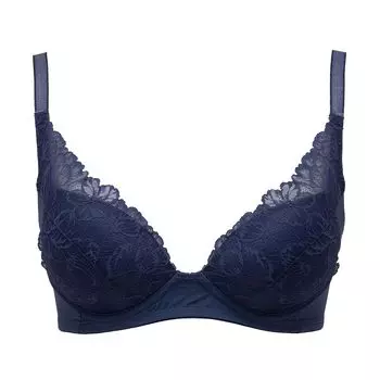 Беспроводной пухлый круглый Решить опущенный Решить ваш темный индиго [Люсьен] Бюстгальтер, грудь, грудь, проблемы, беспроводной, женский,