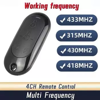 Беспроводной пульт дистанционного управления 4 кнопки 433 МГц универсальный 4 кнопки пульт дистанционного управления для открывания гаражных ворот 315 МГц/418 МГц/430 МГц CHINA
