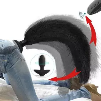 Беспроводной пульт дистанционного управления, 8 частот, вибрация, качающийся хвост, реквизит для косплея, лисьий хвост, гладкий хвост, волосы, женский задний двор, анальная пробка