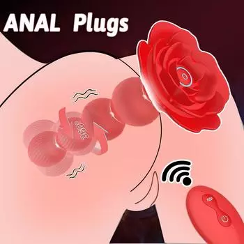 Беспроводной пульт дистанционного управления Анальный ротационный вибратор Точка G Влагалище Клитор Анальный вибратор Женский анальный плаг Вибратор с шариками для взрослых Дилдо-вибратор для мужчин и женщин