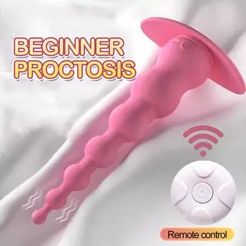 Беспроводной пульт дистанционного управления Анальный вибратор Анальная пробка Секс-товары Мягкий массажер простаты Женский анальный штекер Бусины Секс-игрушка Анальная пробка Анальная игрушка