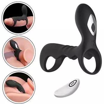 Беспроводной пульт дистанционного управления для взрослых, мягкое силиконовое мужское вибрационное кольцо, кольцо задержки