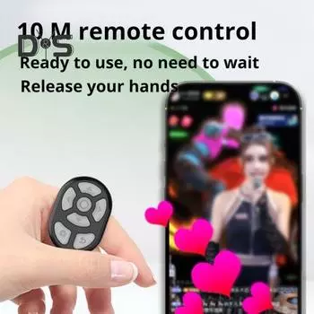 Беспроводной пульт дистанционного управления Fingertip, совместимый с Bluetooth, стабильное соединение, эргономичный дизайн, портативное кольцо для дистанционного управления с функцией перелистывания страниц чёрный