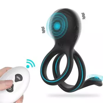Беспроводной пульт дистанционного управления, кольцо для пениса, вибратор, стимуляция клитора, кольцо для пениса, секс-игрушки для мужчин, мужские кольца для члена, товары для взрослых