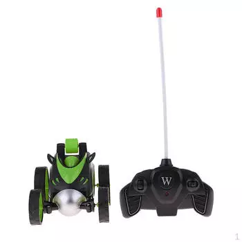 Беспроводной пульт дистанционного управления, кувыркающийся трюковой автомобиль для детей, электрическая крутая игрушка на радиоуправлении жёлтый