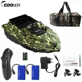 Беспроводной пульт дистанционного управления, лодка для рыбалки с приманкой, 430-540 ярдов, устройство для поиска рыбы с дистанционным управлением With 2 Rechargeable Battery камуфляжный