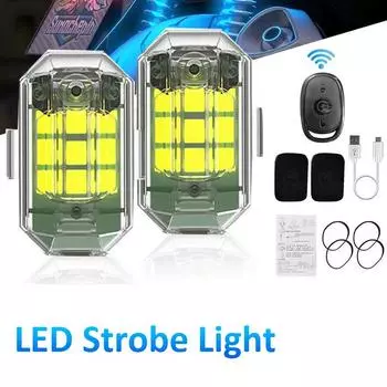 Беспроводной пульт дистанционного управления, светодиодный стробоскоп для автомобиля, мотоцикла, велосипеда, дрона, скутера, предупреждение о столкновении, мигающий индикатор Vibration model(no remote