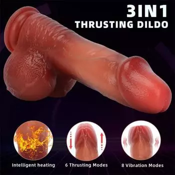 Беспроводной пульт дистанционного управления, телескопический качающийся электрический большой фаллоимитатор с подогревом, женский имитационный фаллоимитатор A