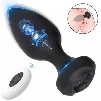 Беспроводной пульт дистанционного управления вибрирующая анальная пробка - анальный массажер простаты для женщин и мужчин, игрушка для взрослых SM S