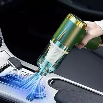 Беспроводной пылесос 120 Вт Беспроводной ручной автоматический пылесос со светодиодной подсветкой для чистки дома и автомобиля белый