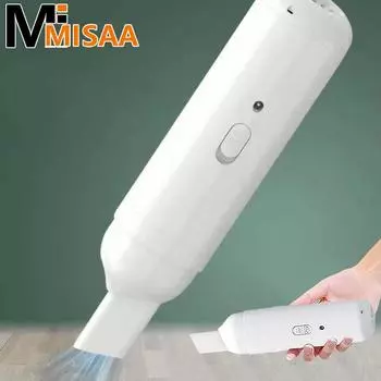 Беспроводной пылесос для автомобиля, дома, USB перезаряжаемый пылеуловитель, циклонное всасывание, ручные беспроводные пылесосы, устройства для уборки белый