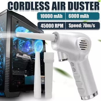 Беспроводной пылесос для чистки компьютера Заменяет баллончики со сжатым газом Перезаряжаемый воздуходув-очиститель 6000/10000 мАч 6000mah