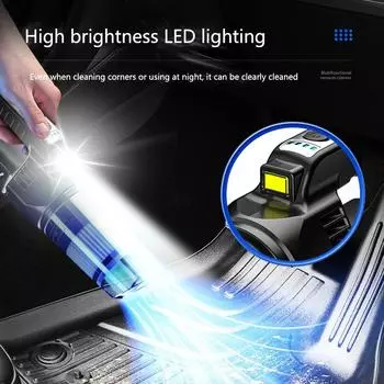 Беспроводной пылесос для зарядки дома и автомобиля, высокая мощность всасывания, небольшой ручной пылесос для чистки ковров и щелей под окнами