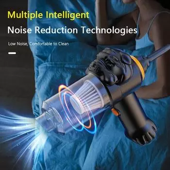 Беспроводной пылесос с милой собакой, бытовой пылесос с зарядкой через USB, большой всасывающий пылесос, ручной настольный пылесос as the picture