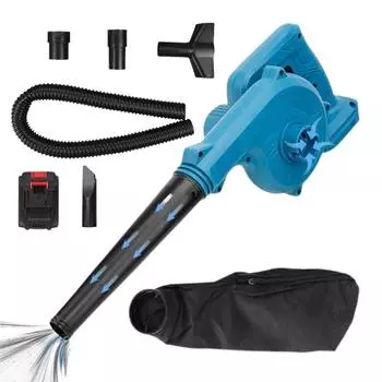 Беспроводной пылеуловитель Ручной беспроводной пылеуловитель для автомобиля Эргономичный дизайн ручки Автомобильный пылеуловитель для гаражей Террас синий