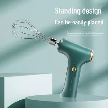 Беспроводной ручной электрический венчик для взбивания и выпечки Standing Type, Single Charging Head зелёный