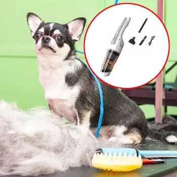 Беспроводной ручной автомобильный пылесос мощностью 120 Вт, легкий, для удаления шерсти домашних животных и пыли белый