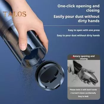 Беспроводной ручной автомобильный пылесос с мощностью всасывания 14000 Па, низким уровнем шума, цифровым дисплеем, бесщеточным двигателем, пылесосом для удаления пыли серебряный