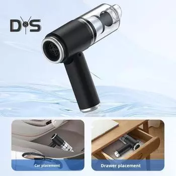 Беспроводной ручной пылесос 6000PA Мощное всасывание Низкий уровень шума Фильтр HEPA USB Перезаряжаемый 4-в-1 Многофункциональный портативный пылесос для чёрный/серебряный