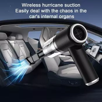 Беспроводной ручной пылесос 6000PA Мощное всасывание Низкий уровень шума Фильтр HEPA Заряжается через USB