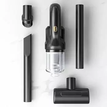 Беспроводной ручной пылесос, беспроводной ручной пылесос, заряжаемый автоматический пылесос для дома, автомобиля и домашних животных, мини-пылесос чёрный