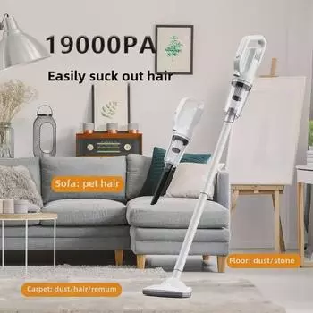 Беспроводной ручной пылесос для автомобиля и дома с большим двигателем, перезаряжаемый, бесшумный, с высокой мощностью всасывания