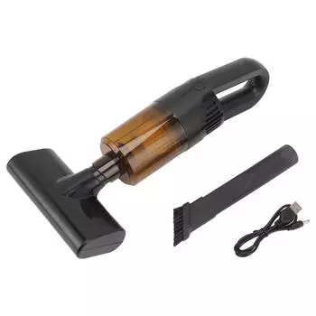 Беспроводной ручной пылесос для удаления пылевых клещей, перезаряжаемый через USB, для автомобиля и дома, черный цвет чёрный