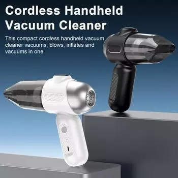 Беспроводной ручной пылесос с аккумулятором повышенной емкости и мощным бесщеточным двигателем 75 Вт 4-в-1 чёрный