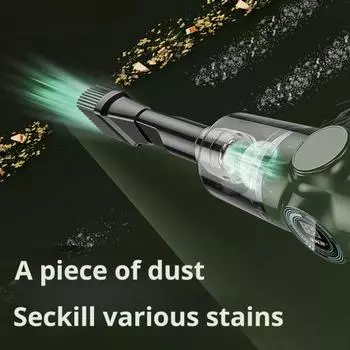 Беспроводной ручной пылесос с функцией влажной и сухой уборки, с мощной мощностью всасывания, перезаряжаемый беспроводной автомобильный пылесос чёрный