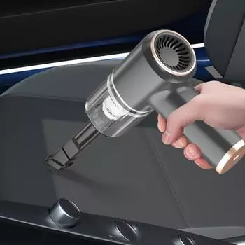 Беспроводной ручной пылесос с мощностью всасывания 19000 Па, низким уровнем шума, легкий портативный мини-пылесос с возможностью подзарядки и несколькими насадками чёрный