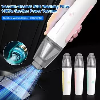 Беспроводной ручной пылесос со съемным металлическим фильтром, мини-автомобильный пылесос с мощным всасыванием, портативный пылесборник