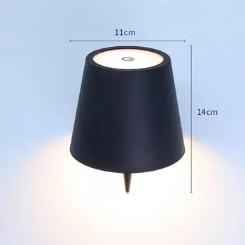 Беспроводной сенсорный контроль бутылка настольная лампа чтение USB перезаряжаемый регулируемая яркость белое вино огни мини ночник лампы Black B