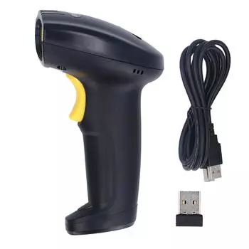 Беспроводной сканер штрих-кодов 2.4G USB 1D 2D ручной считыватель штрих-кодов для доставки в супермаркет