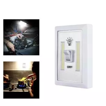 Беспроводной светодиодный беспроводной ночник COB аварийный настенный светильник с батарейным питанием белый