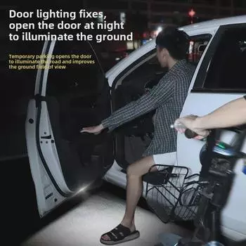 Беспроводной светодиодный датчик двери для изменения атмосферы и предупреждения столкновений magnetic control charging model, high brightness белый