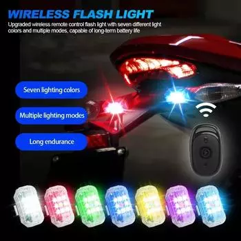 Беспроводной светодиодный дрон-стробоскоп для мотоцикла, автомобиля, велосипеда, пульт дистанционного управления, предупреждающий световой сигнал для предотвращения столкновений, водонепроницаемый
