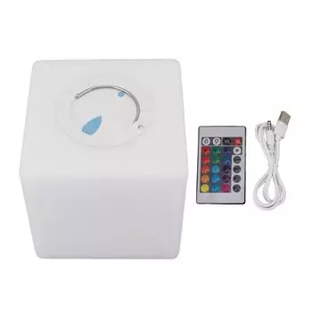 Беспроводной светодиодный кубический ночник с зарядкой через USB, 16 цветов, регулируемый с помощью пульта дистанционного управления
