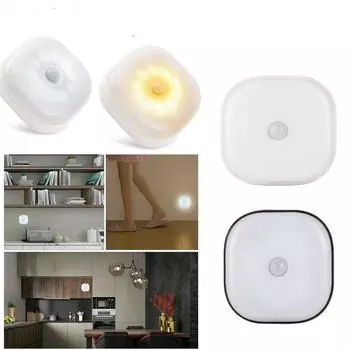 Беспроводной светодиодный PIR автоматический датчик движения настенный ночник лампочка шкаф лестница лампа