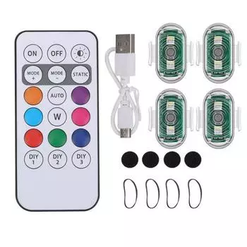 Беспроводной светодиодный стробоскоп с дистанционным управлением, несколько режимов освещения, водонепроницаемая аккумуляторная батарея 1pc