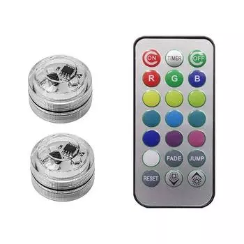 Беспроводной светодиодный светильник, пульт дистанционного управления, потолочный, для ног, разноцветные ночные светильники, лампа, аквариум, ваза, аквариум, украшение для вечеринки