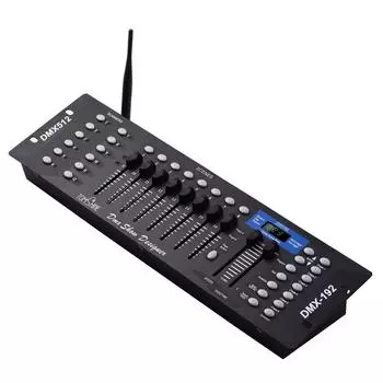Беспроводной световой контроллер DMX512, консольная панель, 2,4G ISM 192CH, функция программирования, активация звука US Plug чёрный