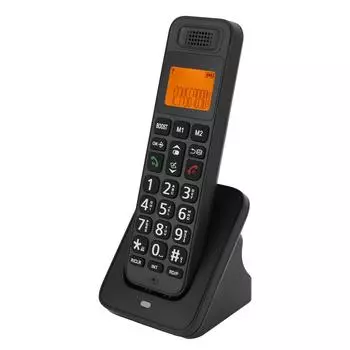 Беспроводной телефон Большие нажимные клавиши Желтый экран Bakclit Многофункциональная трубка Громкая связь Вилка США US Plug