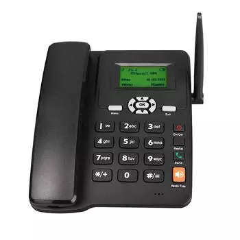 Беспроводной телефон Настольный телефон Поддержка GSM 85090018001900MHZ Две SIM-карты 2G Фиксированная беспроводная связь US Plug чёрный