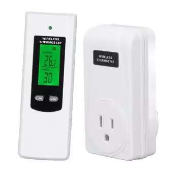 Беспроводной термостат с автоматическим определением температуры на выходе и ЖК-подсветкой. Регулятор температуры на выходе