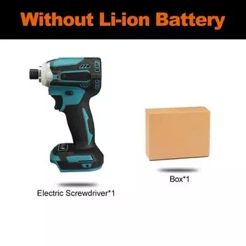 Беспроводной ударный гайковерт 1000 Н·м 4 скорости 1/4 дюйма Бесщеточная электрическая отвертка Перезаряжаемый шуруповерт для аккумулятора 18 В 1/2 Only machine