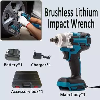 Беспроводной ударный гайковерт с литиевой батареей, бесщеточный гайковерт, измеритель крутящего момента, точно отображающий значение крутящего момента, электрический динамометрический гайковерт